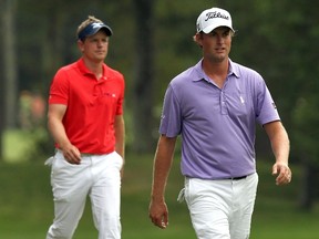 Luke Donald is right behind Webb Simpson in the race for PGA player-of-the-year honours in 2011. Or, is it the other way around? (Getty Images)