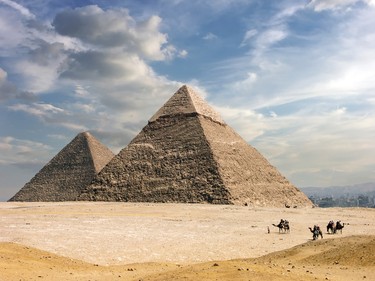Pyramids of Giza: The largest of the three pyramids on the Giza Necropolis, the Great Pyramid, is the only remaining landmark of the original Seven Wonders of the World and dates back to 2560 BC. It is believed the Great Pyramid was built as a tomb for Egyptian Pharaoh Khufu. (Shutterstock)