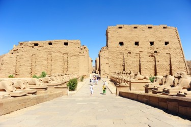 Temple of Luxor: Built in 1400 BC, this temple was built to honour the Theban Triad, a group of Egyptian gods most revered in the Thebes area of Egypt. The oldest areas of the temple were built under the supervision of Queen Hatshepsut.  (Shutterstock)