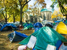 Occupy Toronto site at Saint James Park in downtown Toronto in 2011. (Ernest Doroszuk/QMI AGENCY)