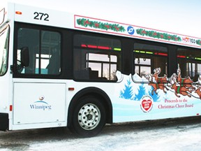 The Santa Bus. (COURTESY WINNIPEG TRANSIT)