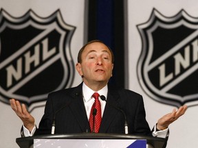 National Hockey League commissioner Gary Bettman.  REUTERS/Christinne Muschi