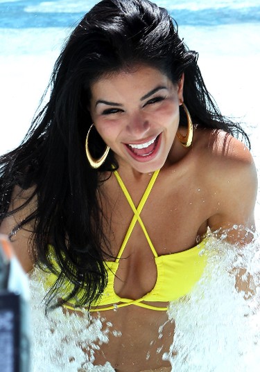 Rima Fakih promotes the 2010 Miss Universe Pageant at Mandalay Bay Beach in Las Vegas, Nevada. (WENN.com)