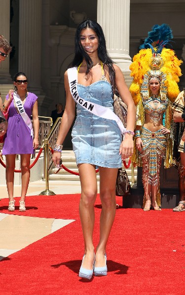 Miss Michigan Rima Fakih during the Caesars Palace "Garden Of The God's" pool party at Caesars Palace Hotel and Casino in Las Vegas, Nevada. (WENN.com)