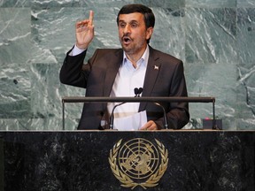 Iran's President Mahmoud Ahmadinejad.   REUTERS/Shannon Stapleton