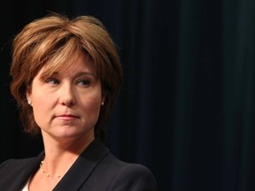 B.C. Premier Christy Clark speaks to media during a joint press availability in Calgary, Friday October 21, 2011. (JIM WELLS/QMI AGENCY)