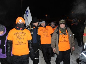 Rio Tinto Alcan employees in Alma, Que. were officially locked out Sunday Jan. 1, 2012. (Jean-Luc Doumont /QMI Agency)