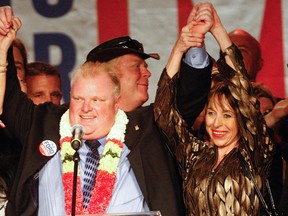 Mayor Rob Ford and his wife, Renata, after his election victory in October 2010. (QMI AGENCY PHOTO)