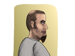 Chad Baillargeon of Gatineau is seen in this Jan. 6, 2011 courtroom sketch. (Colin White/QMI Agency)