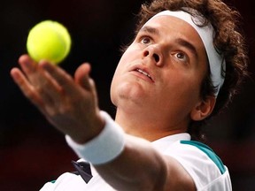 Milos Raonic won his second round match at the Chennai Open in India on Wednesday, Jan. 4, 2012. (REUTERS/Jacky Naegelen/Files)