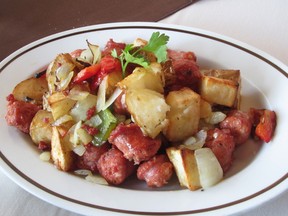 Sorrentino's Italian Sausage Maurizio Style is ideal comfort food for the winter. Graham Hicks/Edmonton Sun