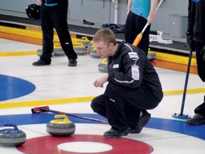 Kyle Curtis recorded a pair of victories while his younger sister, Kayla, won her opener at the junior curling championships. (JIM BENDER/Winnipeg Sun)