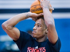DeMar DeRozan was two-for-two on three-point attempts against the Knicks on Monday and has already equalled his entire total from a year ago. (ERNEST DOROSZUK/Toronto Sun)