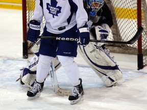 The Leafs dealt Luca Caputi to Anaheim on Tuesday in exchange for centre Nicholas Deschamps. (Craig Robertson/Toronto Sun files)