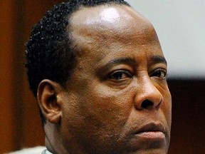 Dr. Conrad Murray is pictured before the start of proceedings during the final stage of his defense in his involuntary manslaughter trial in the death of singer Michael Jackson at the Los Angeles Superior Court in Los Angeles, California, in this November 3, 2011 file photo. (REUTERS/Kevork Djansezian Files)