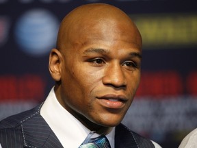 Boxer Floyd Mayweather Jr. attends a news conference at the MGM Grand Hotel/Casino in Las Vegas, Nevada in this April 28, 2010 file photo.  (REUTERS/Las Vegas Sun/Steve Marcus/Files)