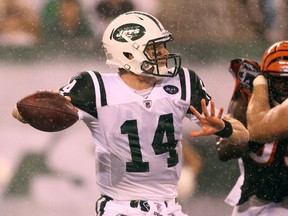 Third-string quarterback Greg McElroy says the New York Jets have a "corrupt mindset" in their lockeroom. (GETTY IMAGES)