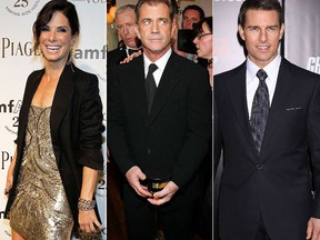 Sandra Bullock, Mel Gibson and Tom Cruise (WENN.COM, Reuters files)