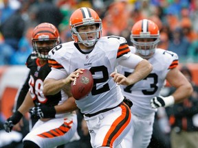 The Cleveland Browns may be looking for a new quarterback in the draft after Colt McCoy's struggles this season. (REUTERS)