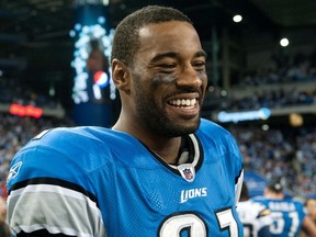 Lions receiver Calvin Johnson presents a unique set of problems for the Saints defence with his ability to make plays regardless of how many people are covering him. (US Presswire)