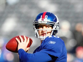 Eli Manning leads the New York Giants against the Atlanta Falcons in a wild-card encounter on Sunday. (US Presswire, files)