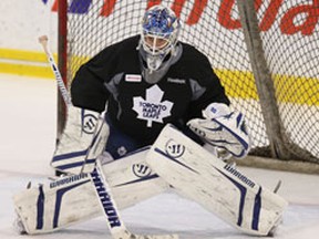Leafs goalie Jonas Gustavsson (Craig Robertson, Toronto Sun)
