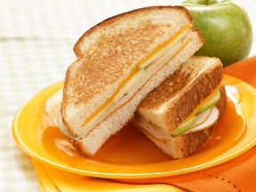 Try a twist on the classic grilled cheese and use turkey, cheddar and slices of Granny Smith apple. (Photo Courtesy of Dempsters)