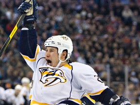 Jordin Tootoo is one NHLer who could find himself wearing a new uniform in the next month or so. (FILE PHOTO)