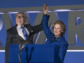 Meryl Streep as Margaret Thatcher and Jim Broadbent as Denis Thatcher in "The Iron Lady."