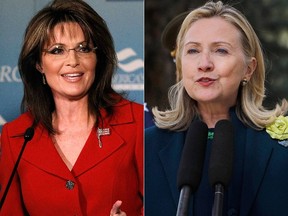 Sarah Palin and Hillary Clinton. (Reuters file photos)