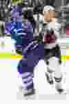 (9)_19SPO-TORNHL-LEAFS18. Toronto Maple Leafs Luke Schenn and  Ottawa Senators Chris Neil during 2nd period NHL hockey action at the Air Canada Centre in downtown Toronto on Tuesday January 17, 2012. Ernest Doroszuk /TORONTO SUN/QMI AGENCY.