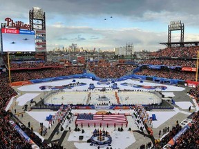 The Flyers hosted the 2012 Winter Classic in Philadelphia earlier this month. A report states Detroit will be the next destination for the NHL's annual outdoor game. (REUTERS/Ray Stubblebine/Files)