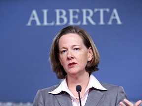 Premier Alison Redford reacts to the U.S. decision on the proposed Keystone pipeline. (DAVID BLOOM/EDMONTON SUN)