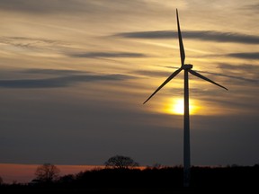 A wind turbine at the Erie Shores Wind Farm near Port Burwell, Ont. (CRAIG GLOVER/QMI AGENCY FILE PHOTO)