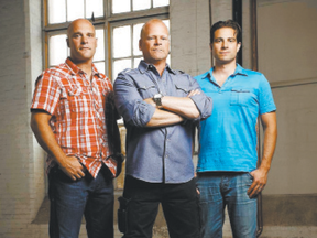 The handyman judges (from left): Bryan Baeumler, Mike Holmes and Scott McGillivray.  QMI AGENCY PHOTO