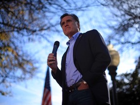 U.S. Republican presidential candidate and former Massachusetts Governor Mitt Romney speaks at a campaign rally at Wofford College in Spartanburg, South Carolina, January 18, 2012. (Jim Young/Reuters)