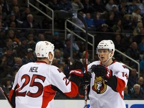 The Senators have been celebrating plenty of success on the road. (US PRESSWIRE FILE PHOTO)