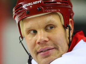 Calgary Flames' Olli Jokinen. (JIM WELLS/QMI AGENCY)