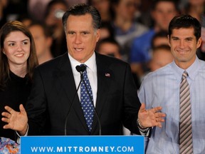 Republican U.S. presidential candidate and former Massachusetts Governor Mitt Romney speaks at his South Carolina primary election night rally in Columbia, South Carolina, January 21, 2012. REUTERS/Brian Snyder