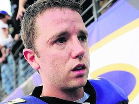 Baltimore's Billy Cundiff missed the game-tying field goal on Sunday. (REUTERS)