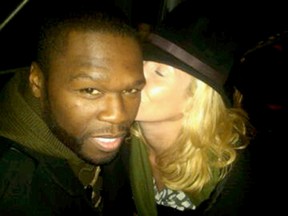50 Cent  and Chelsea Handler as seen in a photo posted on Twitter.com blog. (WENN.com)