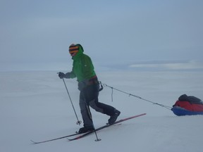 British adventurer Felicity Aston skis across Iceland during a pre-expedition training trip in this picture taken September 24, 2010 provided by the Kaspersky ONE Trans-antarctic Expedition. (REUTERS/Kaspersky ONE Trans-antarctic Expedition/Kaspersky Labs)