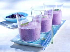 This Wild Blueberry Apple Smoothie incorporates a selection of great foods good for you. (Photo courtesy of Wild Blueberry Association of North America)