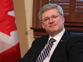 Prime Minister Stephen Harper is pictured in the PM's office in Ottawa on January 11, 2012. (ANDRE FORGET/QMI Agency)