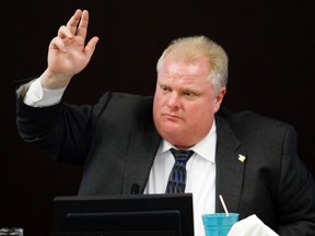 Mayor Rob Ford says he will continue to push to bury the Eglinton LRT. (Toronto Sun files)