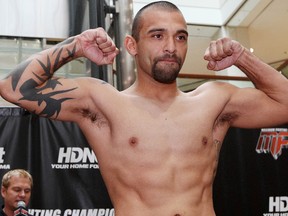 Diego Bautista describes himself as laid-back, but he doesn't mind being cast as the evil outsider brought in to take on hometown boy Ryan McGillivray. (David Bloom, Edmonton Sun)