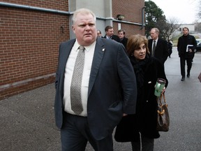 Mayor Rob Ford's weight was a hot topic of conversation during a tour of a TCHC building Thursday. (CRAIG ROBERTSON/Toronto Sun)