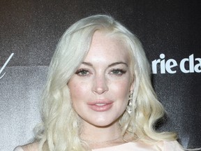 Lindsay Lohan at the Weinstein Company's 2012 Golden Globes after party held at the Beverly Hills Hilton in Beverly Hills, California on Jan. 15. (WENN.com)