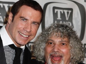 Robert Hegyes with John Travolta at the TV Land Awards in New York City April 10, 2011. (REUTERS/Jessica Rinaldi)