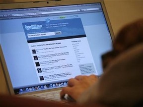 A Twitter page is displayed on a laptop computer in Los Angeles Oct. 13, 2009. Mario Anzuoni/REUTERS